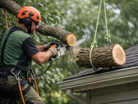 Branch Removal Near Roofs Done Safely