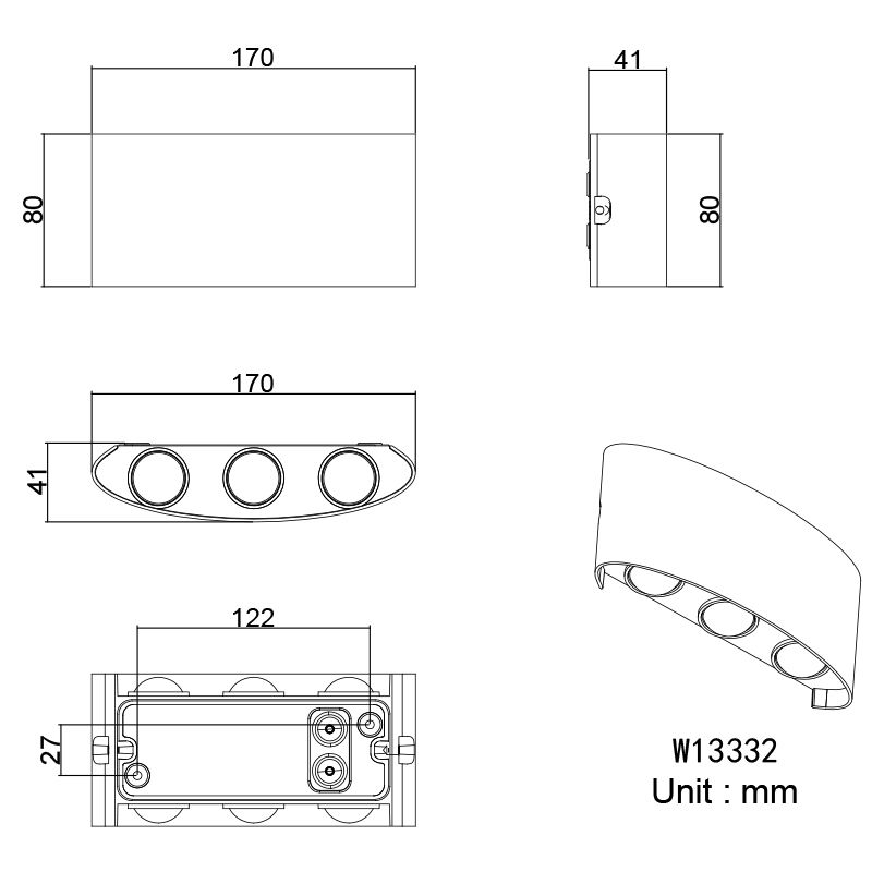 Thumbnail: 6W LED WALL LIGHT (SE-W13332-TC)