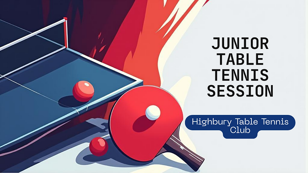 Sunday Junior Table Tennis 🏓 Session