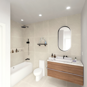 Le Parker - Conception de salle de bain typique