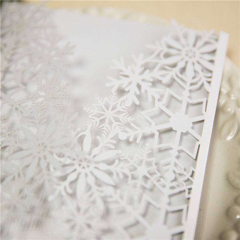 Thumbnail: Exquisite Snowflake Laser Cut Wedding Invitations
