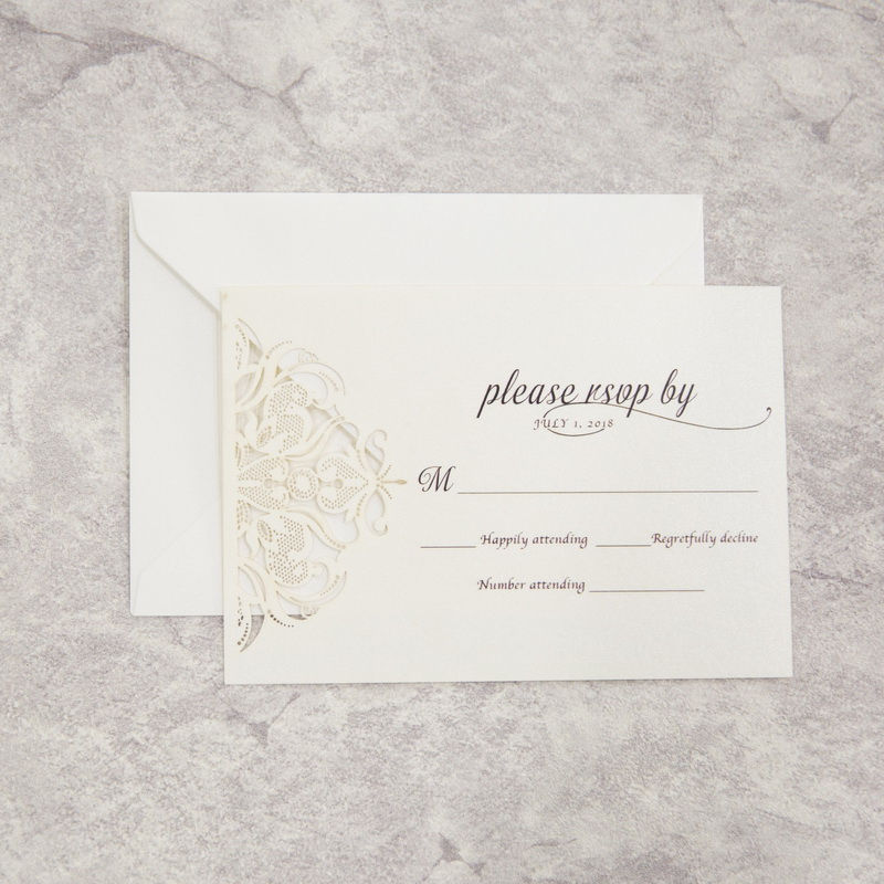 Thumbnail: Luxurious Metallic Gold Pocket Wedding Invitation Suite