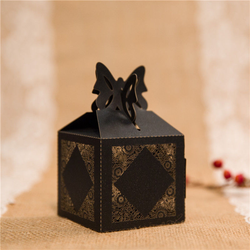 Thumbnail: Charming Floral Laser Cut Wedding Favour Box