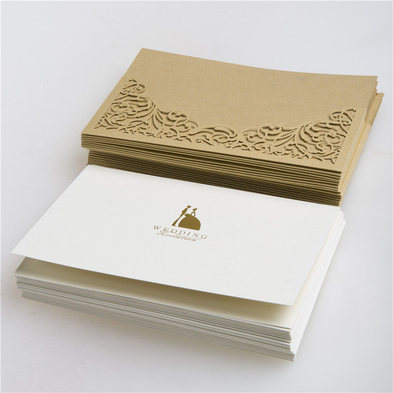 Thumbnail: Modern Elegant Metallic Brown Unique Wedding Invitation Cards