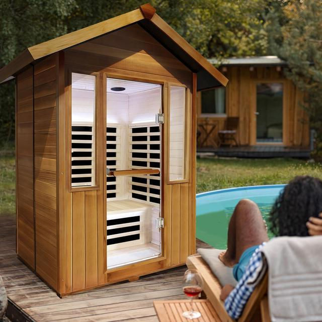 Thumbnail: Single person spruce far infrared sauna hair