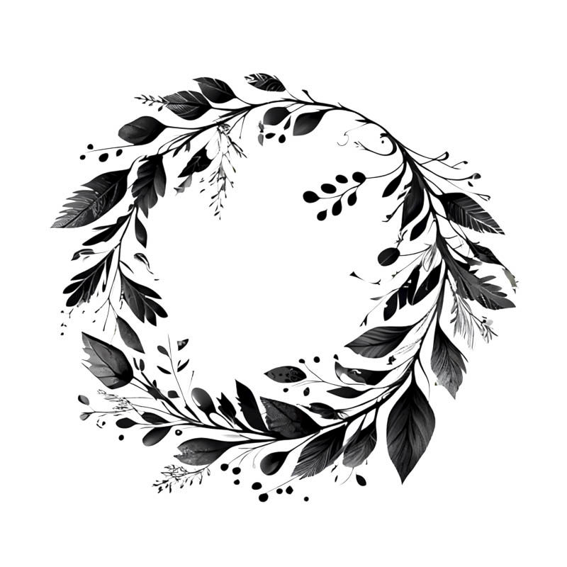 Miniaturbild: Floral Circles Black Paket 4