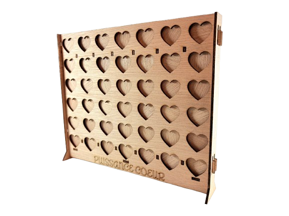 Miniature : Livre d'or en bois puissance 4 mariage baptême communion anniversaire