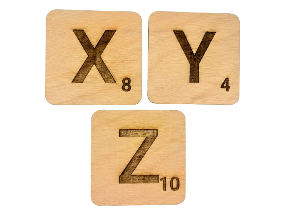 Miniature : Grande lettre en bois Scrabble