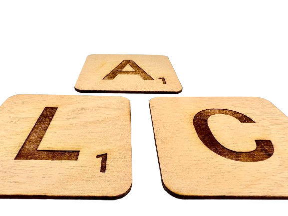 Miniature : Grande lettre en bois Scrabble