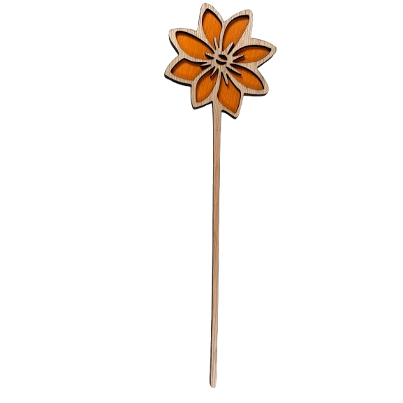 Miniature : grande fleur en bois colorée décoration fleur en bois idée cadeau fête des mères