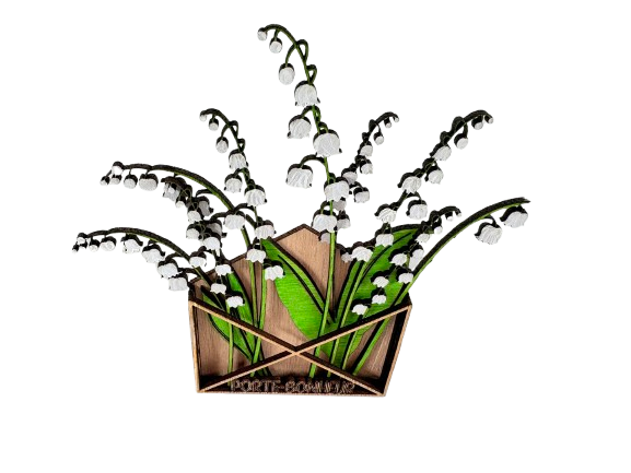 Miniature : Muguet porte bonheur en bois muguet du premier mai