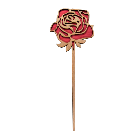 Miniature : grande fleur en bois colorée décoration fleur en bois idée cadeau fête des mères