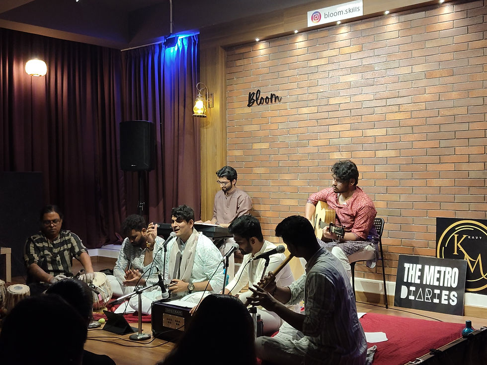 Sufi singer performing live music at a house party in Bangalore