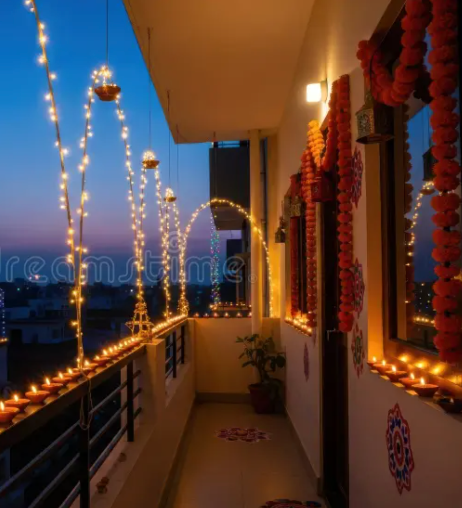 Professional Diwali light installation