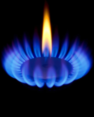 burner with 10x5 grid of blue propane pe