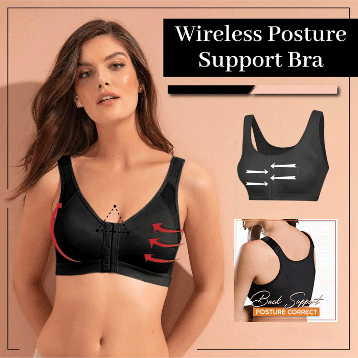 Fairyseason Front Buckle Wire Free Yoga Sports Bra