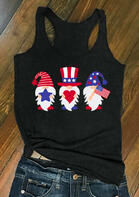 American Flag Gnomies Love Heart Tank
