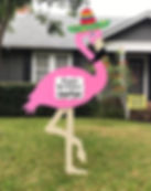 Flamingo Birthday Lawn Sign from Baton Rouge Stork and Birthday Signs