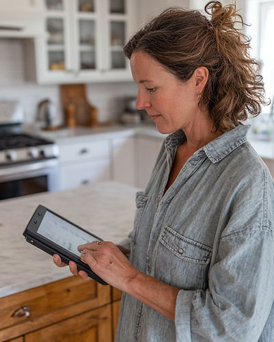 u2655239833_woman_using_an_ipad_and_using_it_as_a_checklist_a_9896abd1-3eee-4574-9569-46d9
