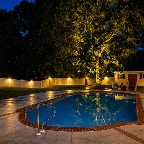 Luxury patio and pool lighting design