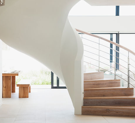 White Wooden Staircase