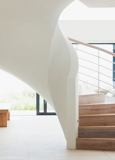 White Wooden Staircase