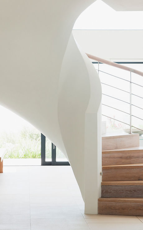 White Wooden Staircase