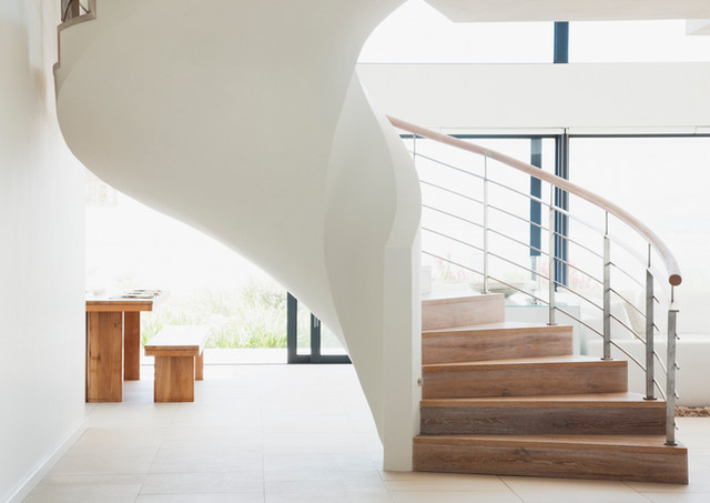 White Wooden Staircase