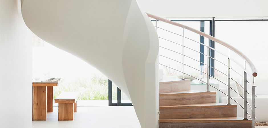 White Wooden Staircase