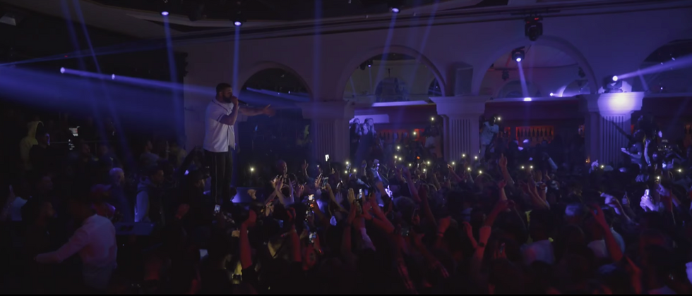 Drake performing at Bloody Louis