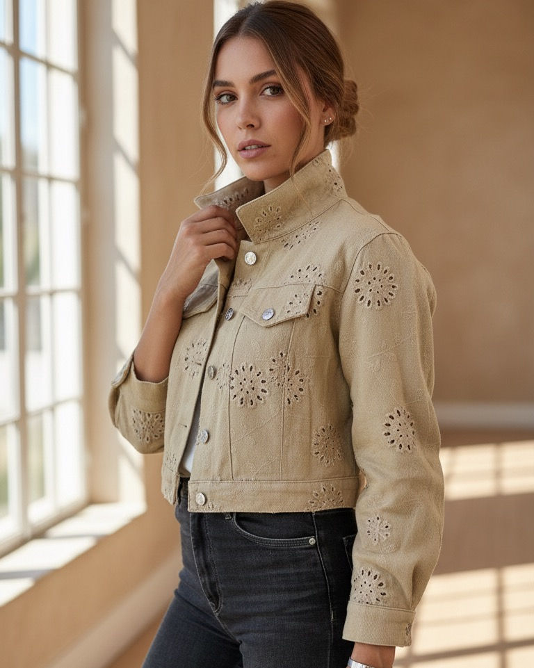 Miniatura: JACKET FLOR BORDADA