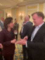 CIRT Member Greg Ergenbright, CEO of OWL Services, shares a light moment with Secretary Raimondo.