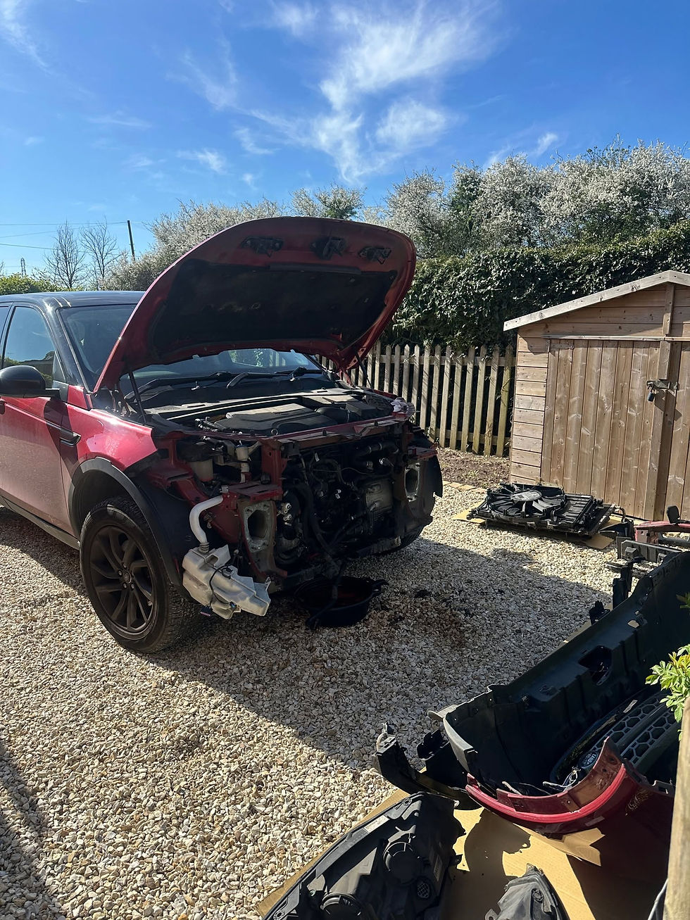 A engine being rebuilt