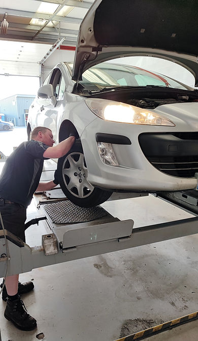 A car having the MOT testing