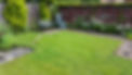 Nicely cut back garden lawn