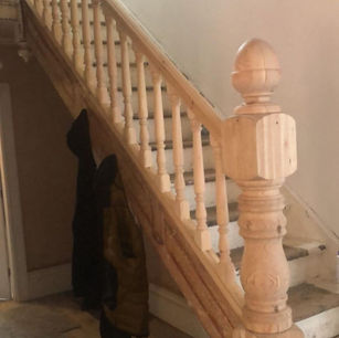 Joinery work on a staircase