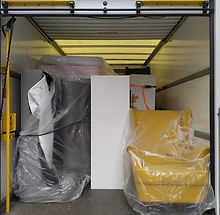 Removals van with furniture inside