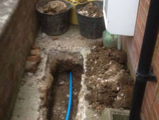 MAIDSTONE - New water main replaced up side of house.