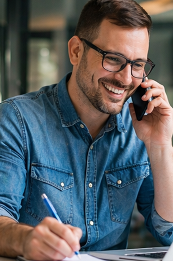 inbound call happy business owner