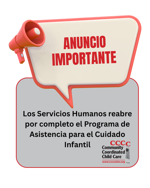 Los Servicios Humanos reabre por completo el Programa de Asistencia para el Cuidado Infantil