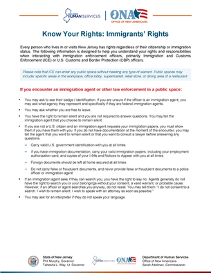 Know Your Rights: Immigrants’ Rights