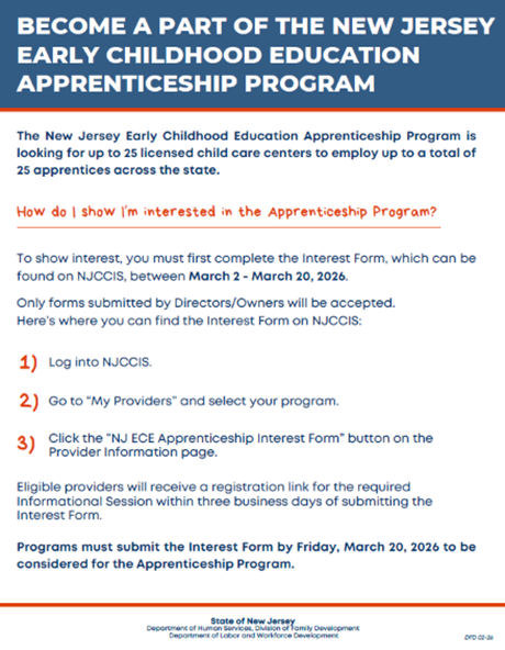 NJ ECE Apprenticeship Cohort 2