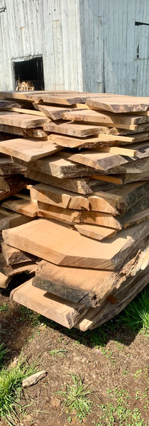 stack of wood slabs
