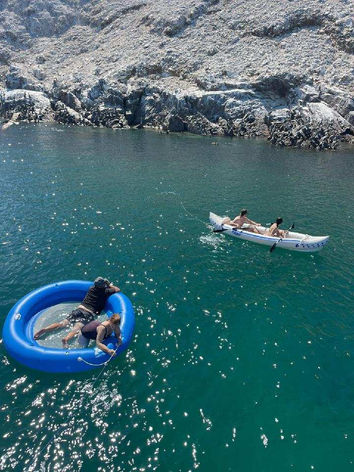 Rafting and kayaking at bird island