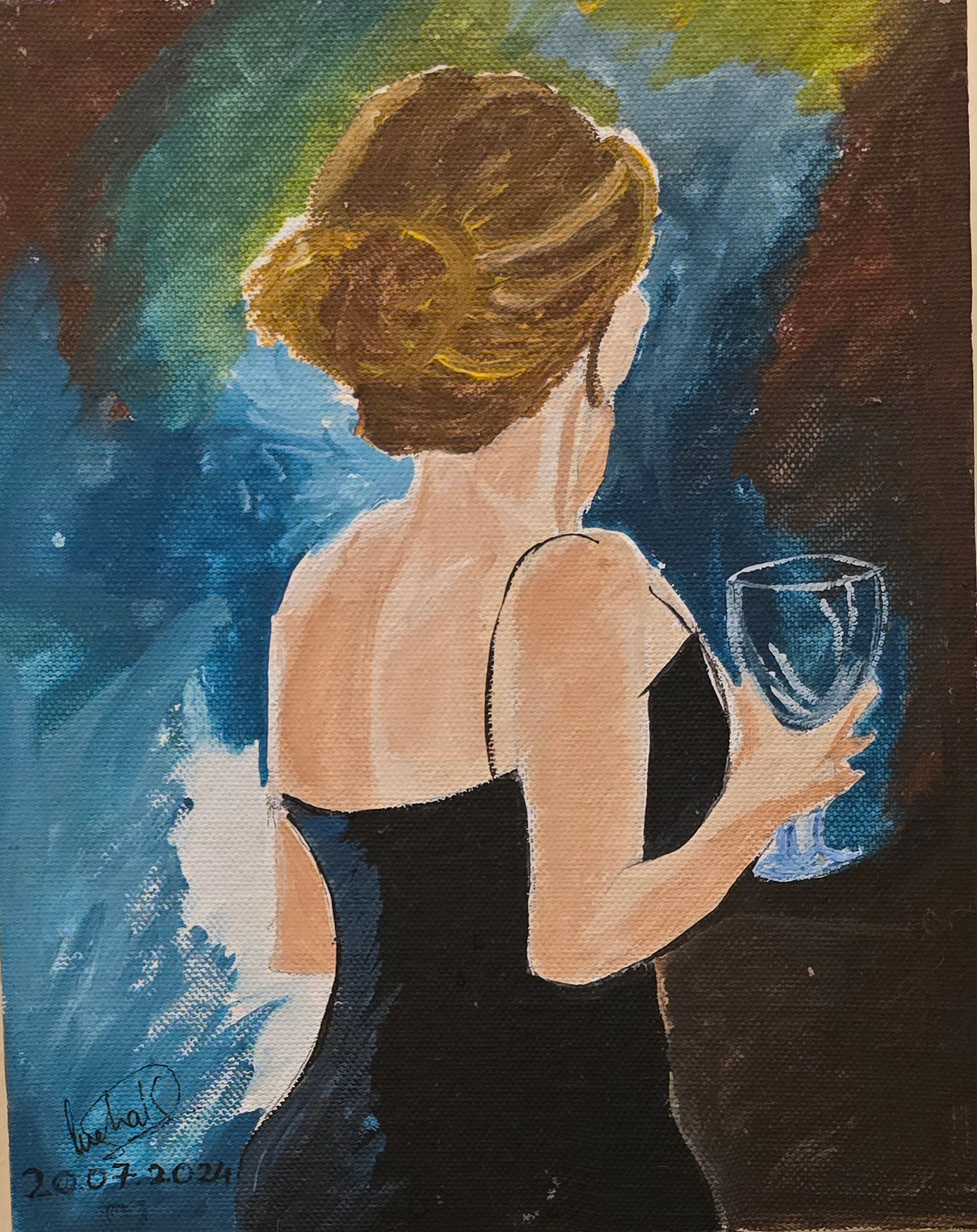Sipping on serenity- Abstract Art