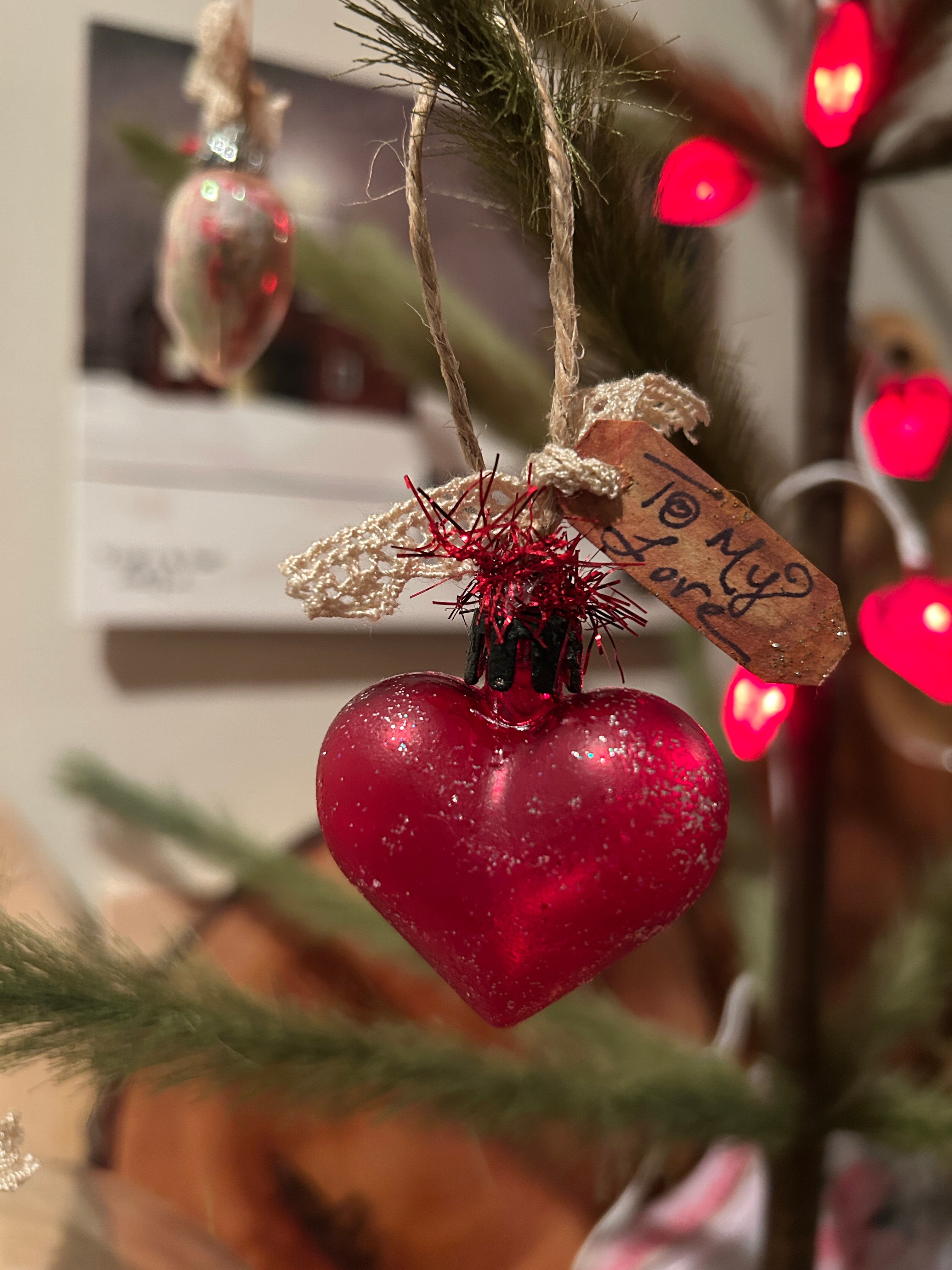 Prim/Victorian Valentines Day Ornament