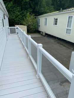 Side walkway of the decking