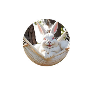 Don the Bun in a hammock