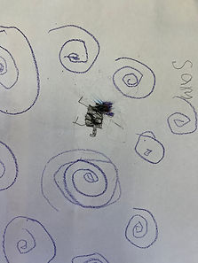 Child's drawing of Sam the Cat