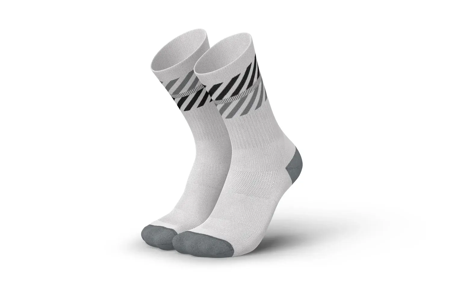 גרבי צמר מרינו דקים בצבע אפור בהיר ושחור